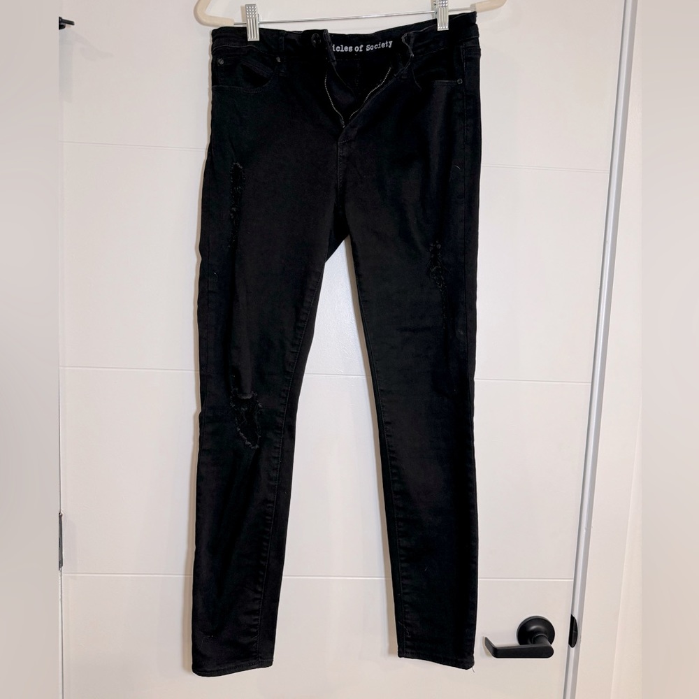 Articles of Society Distressed Black Jeans Size 32